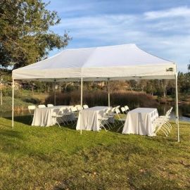 Canopy 10x20 with 3 Tables & 18 Chairs Package in San Diego