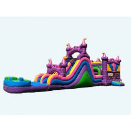 4 In 1 Dual Lane Pink Water Slide Combo (SKU CW269)