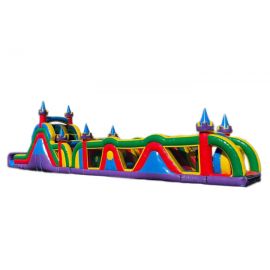 75 ft Rainbow Obstacle Castle Course (sku i533)