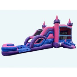 Large Dual lane 4 in 1 Pink Castle (sku W307)