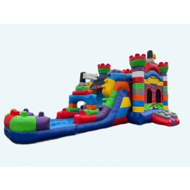 4 in 1  Large Slide Mega Block  Water Slide Combo  (SKU wc318)