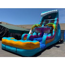 Dual lane beach Life water slide (sku W317-1)