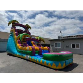 20ft tropical Hawaiian water slide (sku W606)